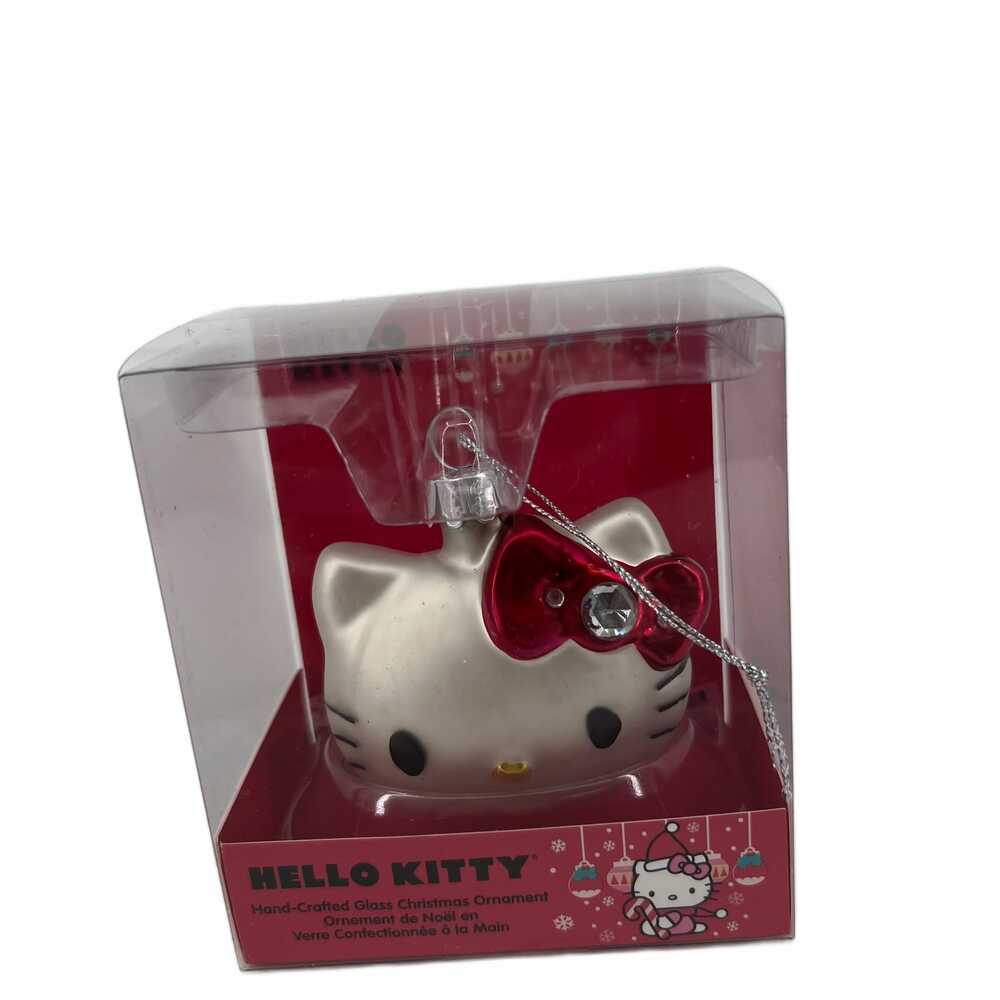 Hello Kitty White Pink Ornament | Winter Decor OS